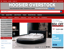 Tablet Screenshot of hoosieroverstock.com